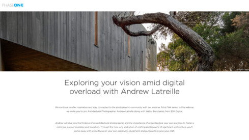 PhaseOne’s Artist Talk Series Goes Live With Andrew Latreille