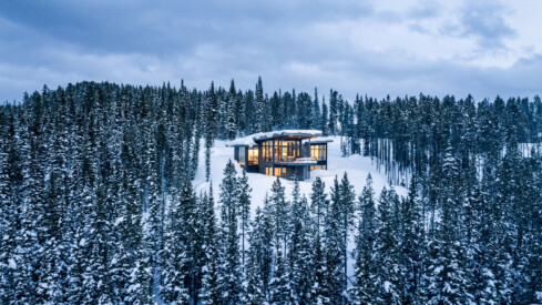 Gabe Border Puts on His Snowshoes to Photograph a Home at the Base of the Spanish Peaks