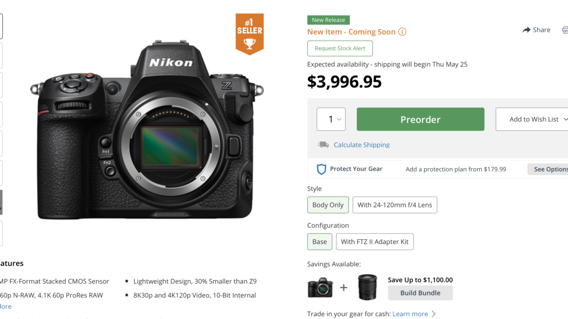 Nikon Z8 Announced for Pre-Order