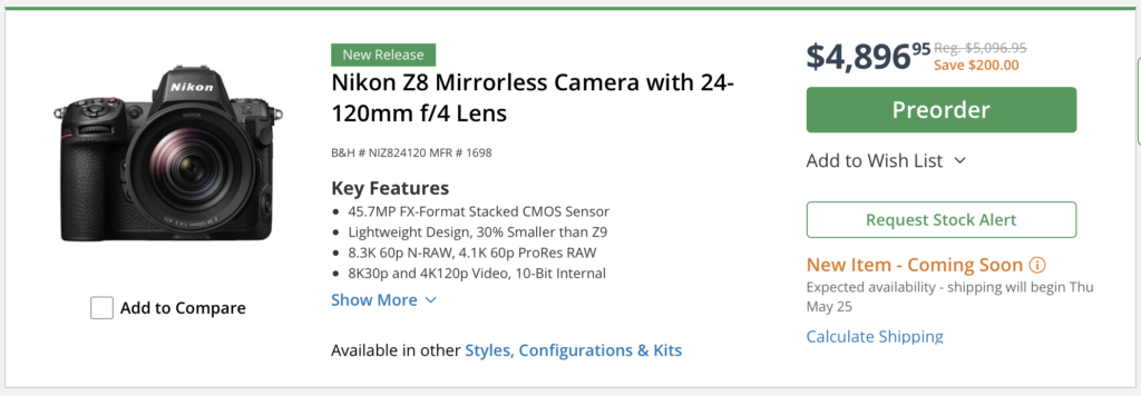 Nikon adds Z8 to its mirrorless camera list - Check price and features