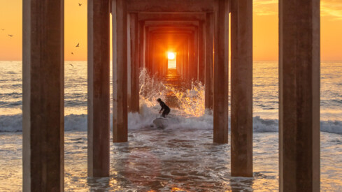 Go behind the scenes with photographer Alex Nye as he crafts his award-winning “Scrippsehenge Surfer” image